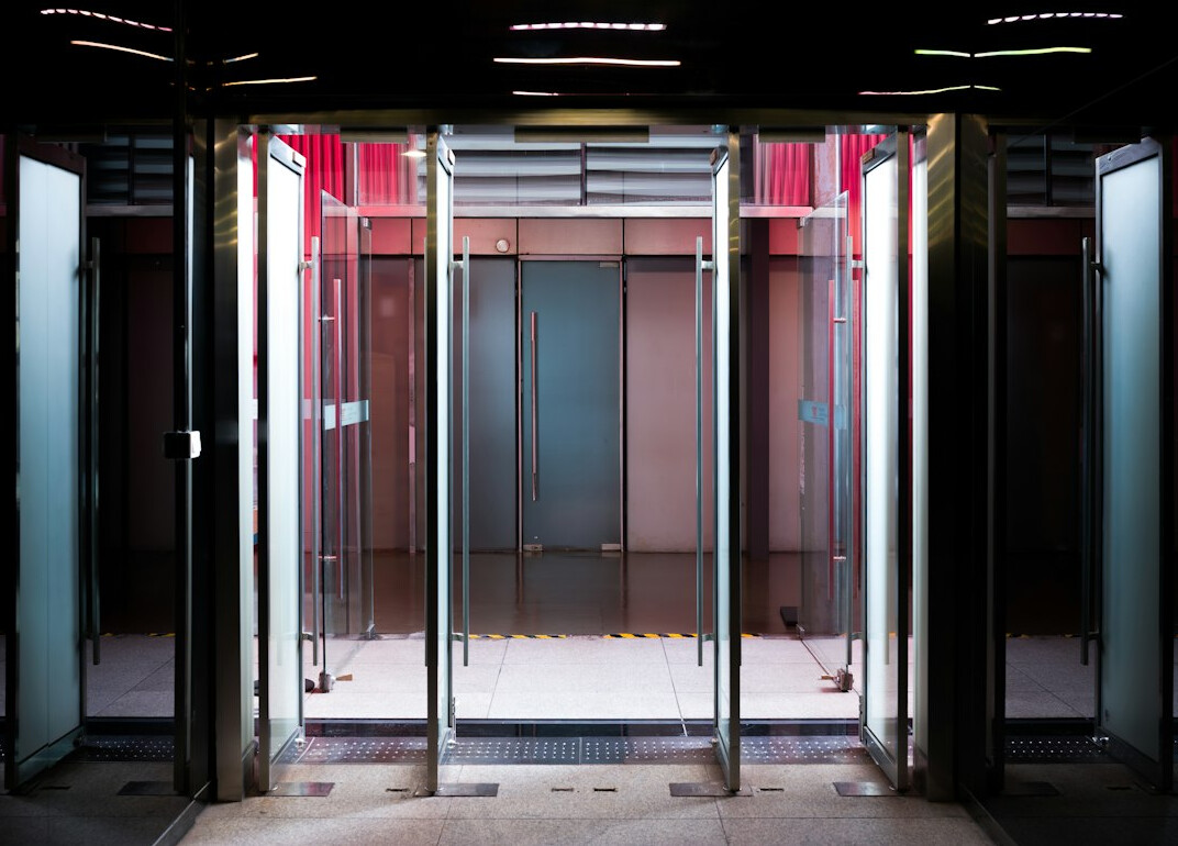 Bright reception area of a modern office building